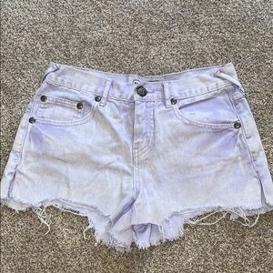 Free people lavender Jean shorts